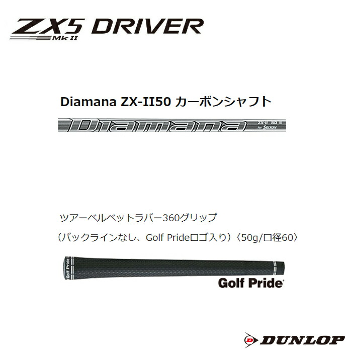 楽天市場】スリクソン ZX5 MkII ドライバー Diamana ZXII 50