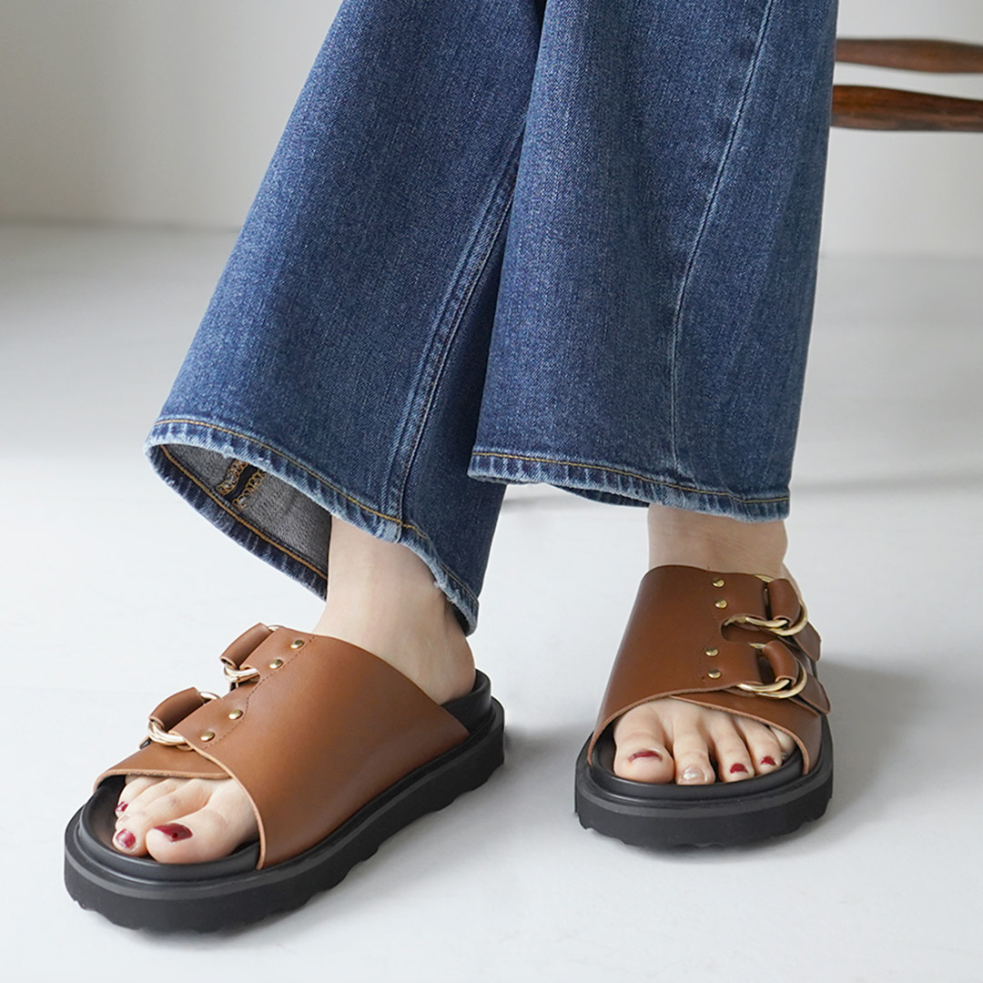 楽天市場】MOHI（モヒ） ダブルリング サンダル / レディース フラット