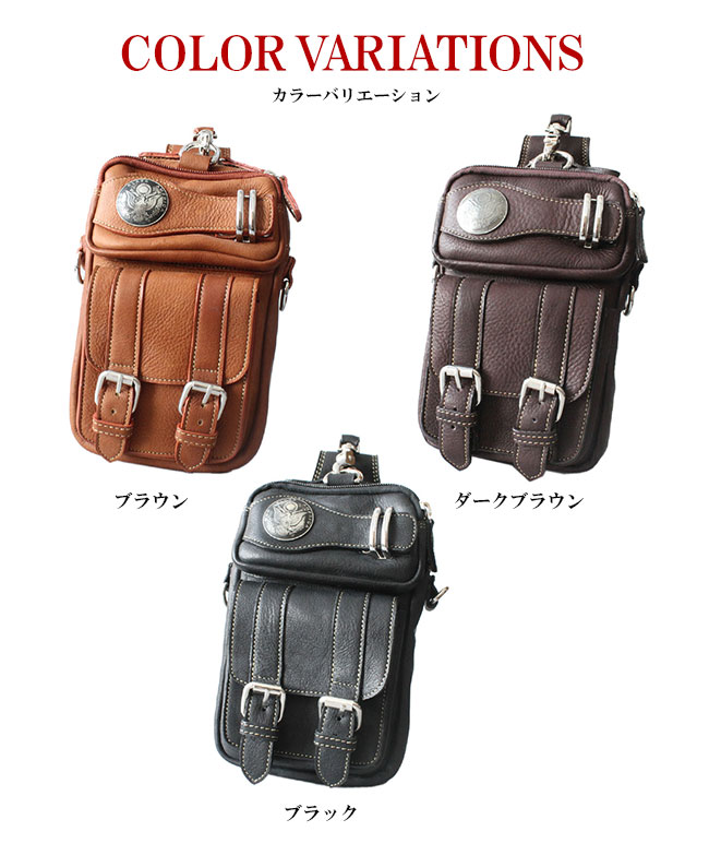 楽天市場】牛革 飾りベルト レザーバッグ ヒップバッグ ウエストバッグ