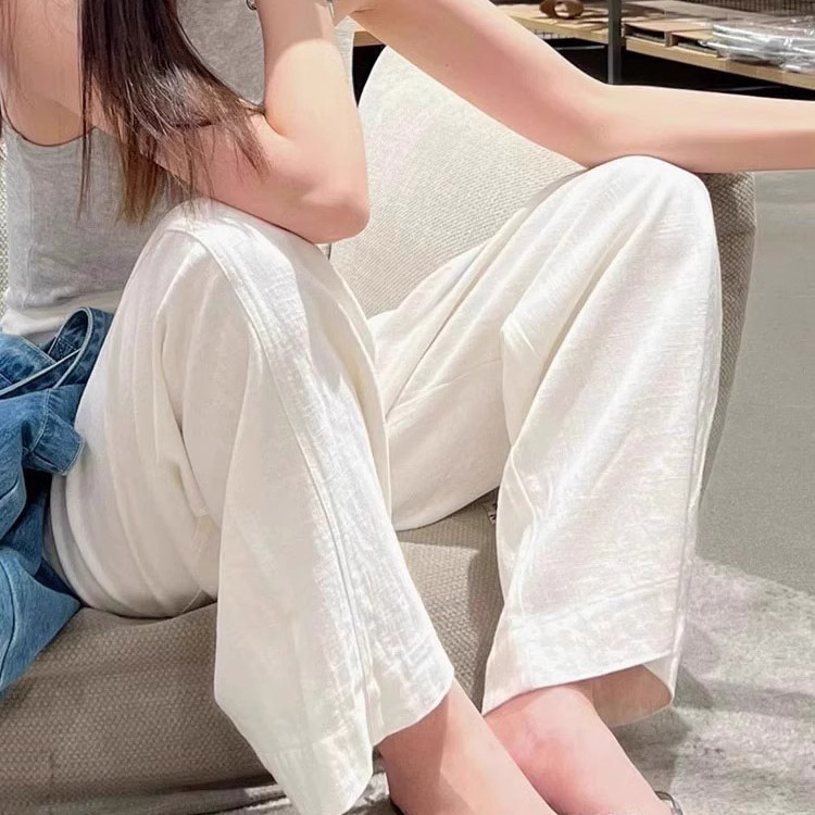 楽天市場】ワイドパンツ レディース パンツ ロング 白 夏 韓国 ハイ