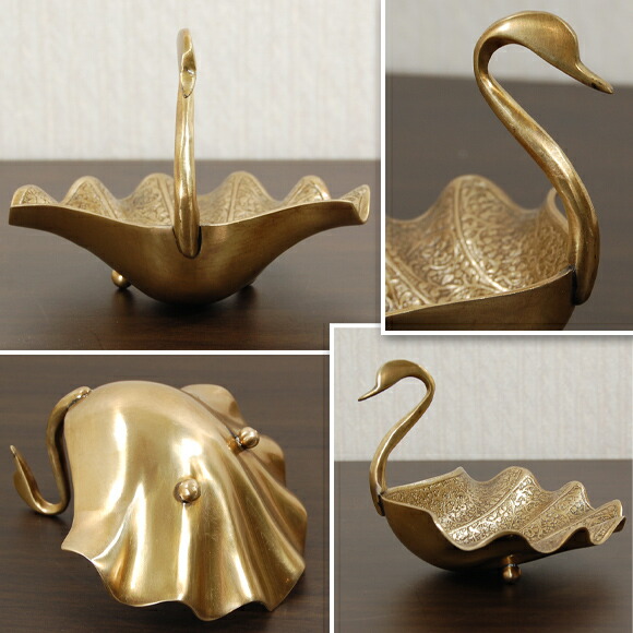 楽天市場】Swan Tray スワン・トレイ 白鳥の形をした真鍮のトレイ 銅製