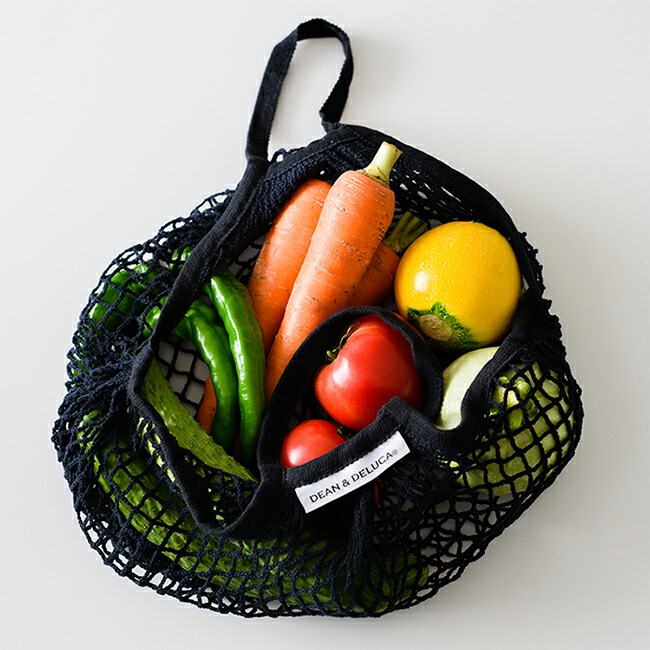 楽天市場】ディーンアンドデルーカ ネットバッグ (ブラック/ナチュラル