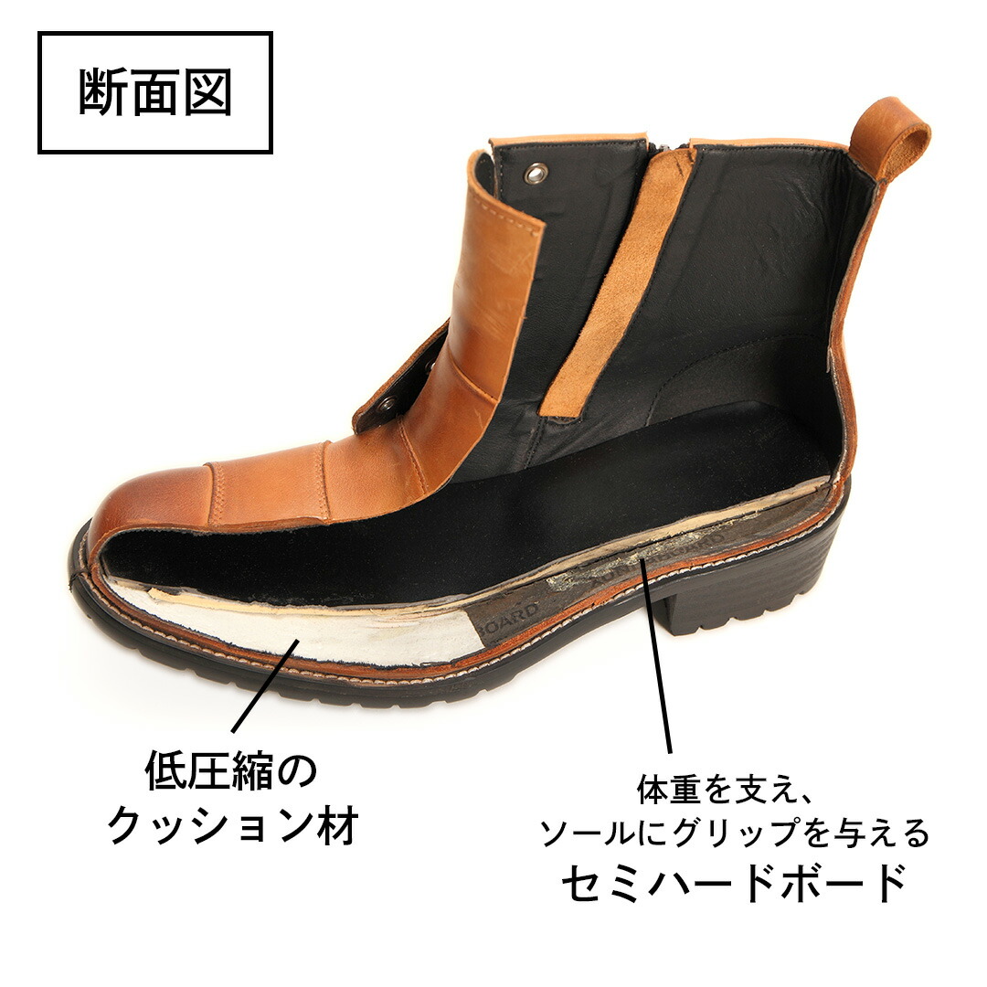 楽天市場】ブーツ レザーブーツ シフトガード付き【25.0cm〜30.0cm