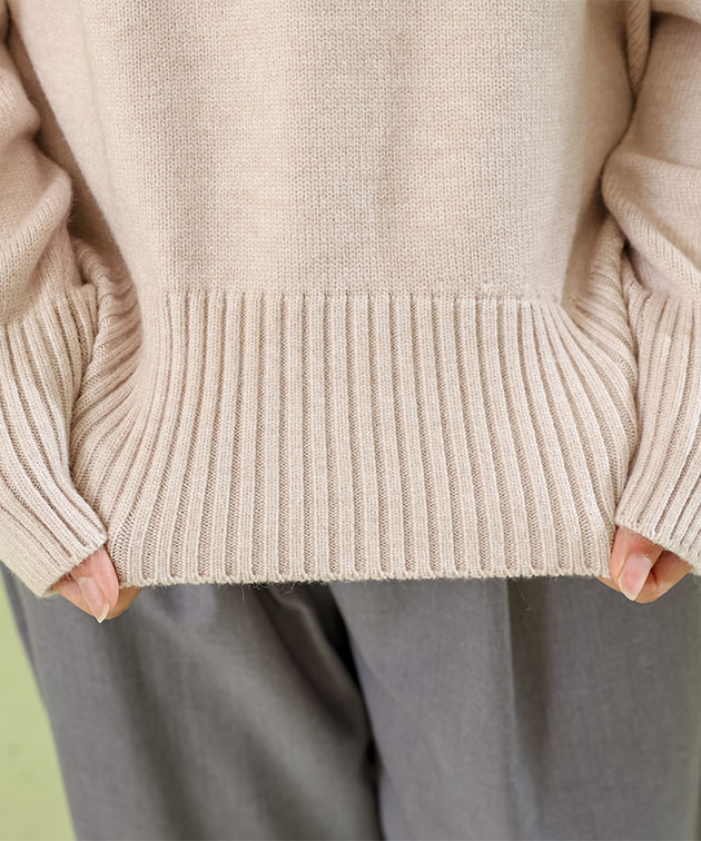 楽天市場】ソリッドカラー ハイネック 長袖 ニット プルオーバー 女性