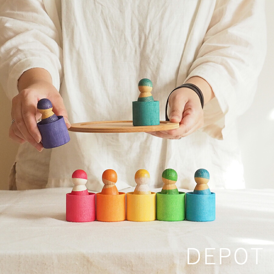 楽天市場】グリムス社 Grimm'S カラフルフレンズ 木のおもちゃ 知育