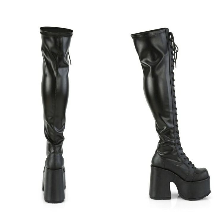 楽天市場】demonia デモニア 厚底 ブーツ ニーハイブーツ サイ