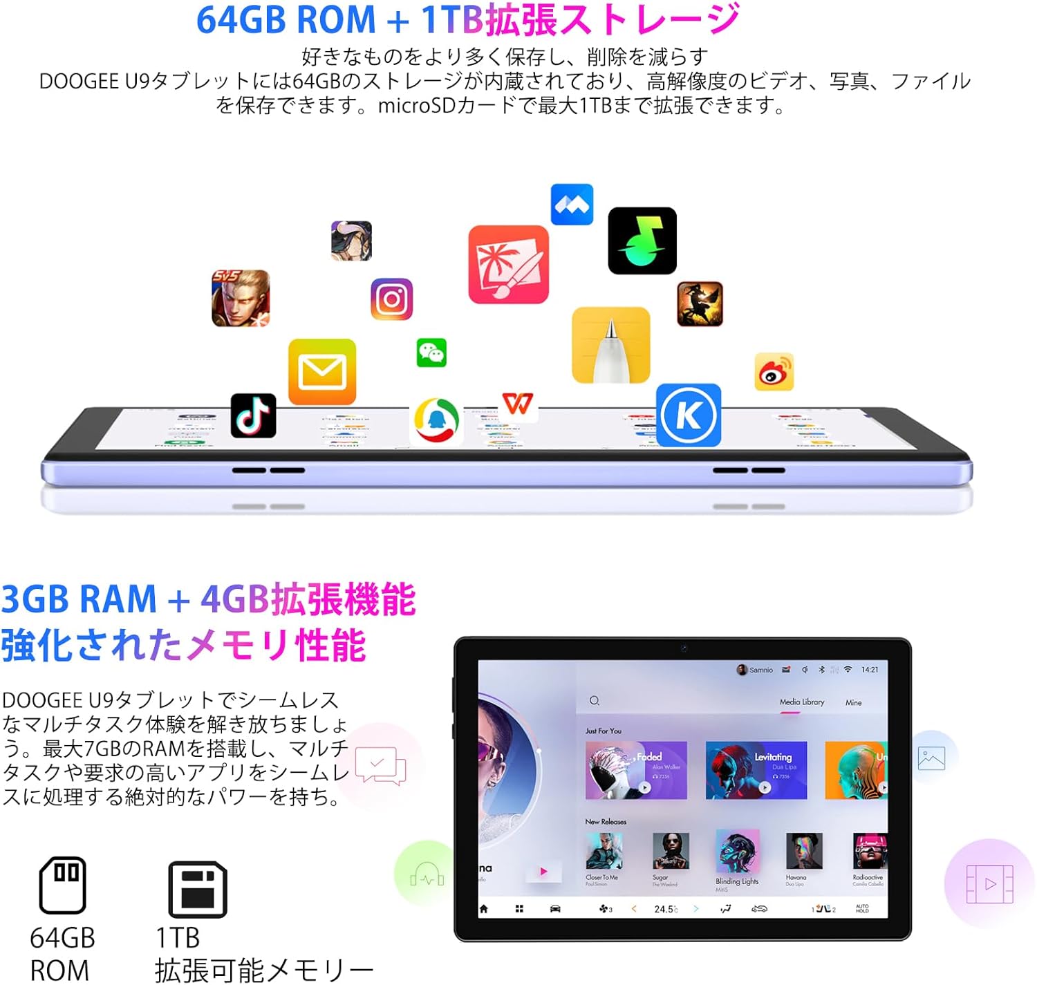Androidタブレット本体 doogee u9 Amazon.co.jp: DOOGEE U9 タブレット