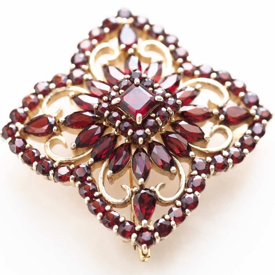 楽天市場】【碌山】 シルバー ガーネット ペンダント ブローチ