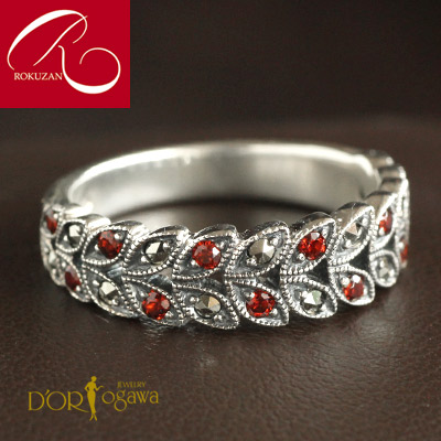 楽天市場】【碌山】 シルバー ガーネット リング ロクザン シルバー925