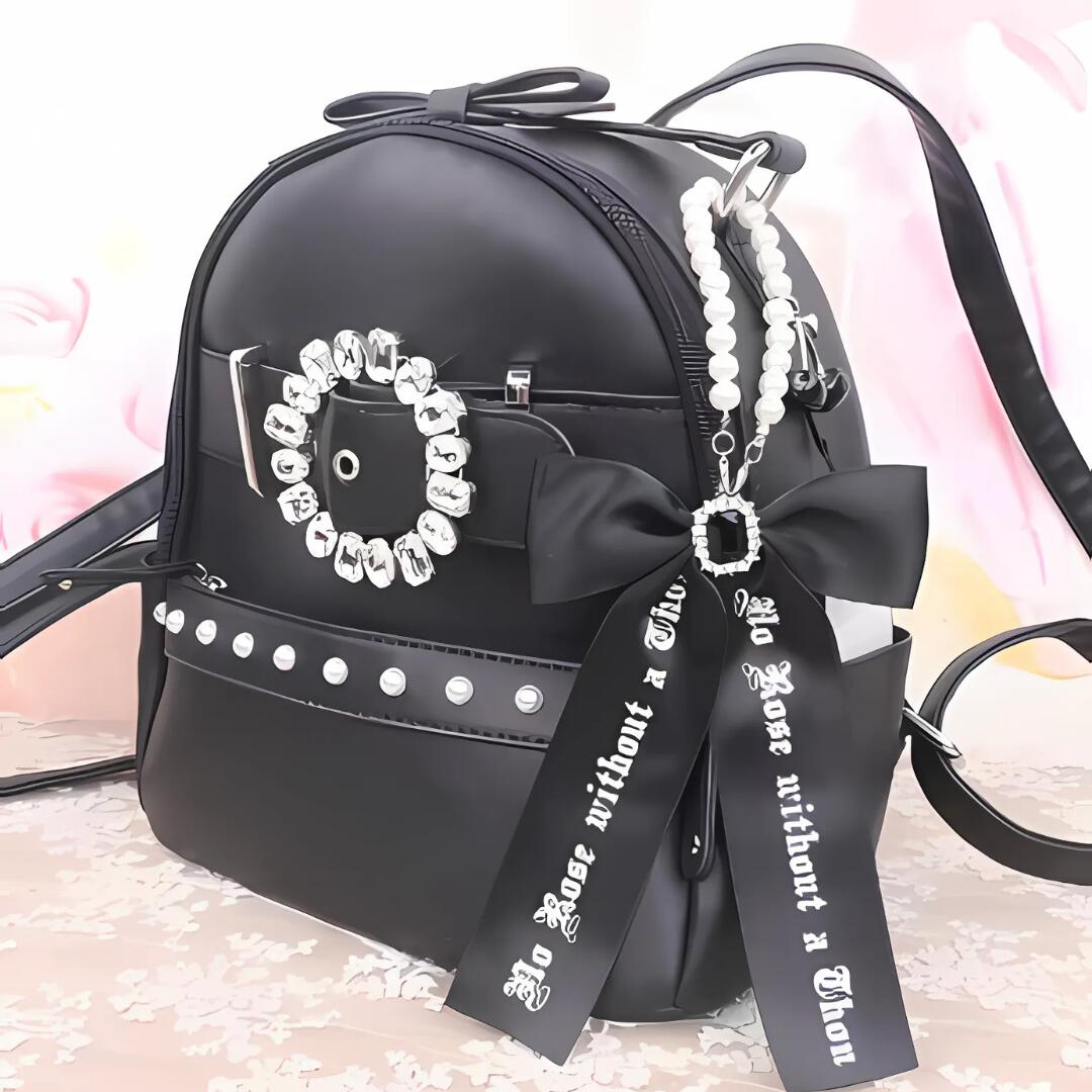 楽天市場】プリントリボンバッグチャーム 地雷系 量産型 パール