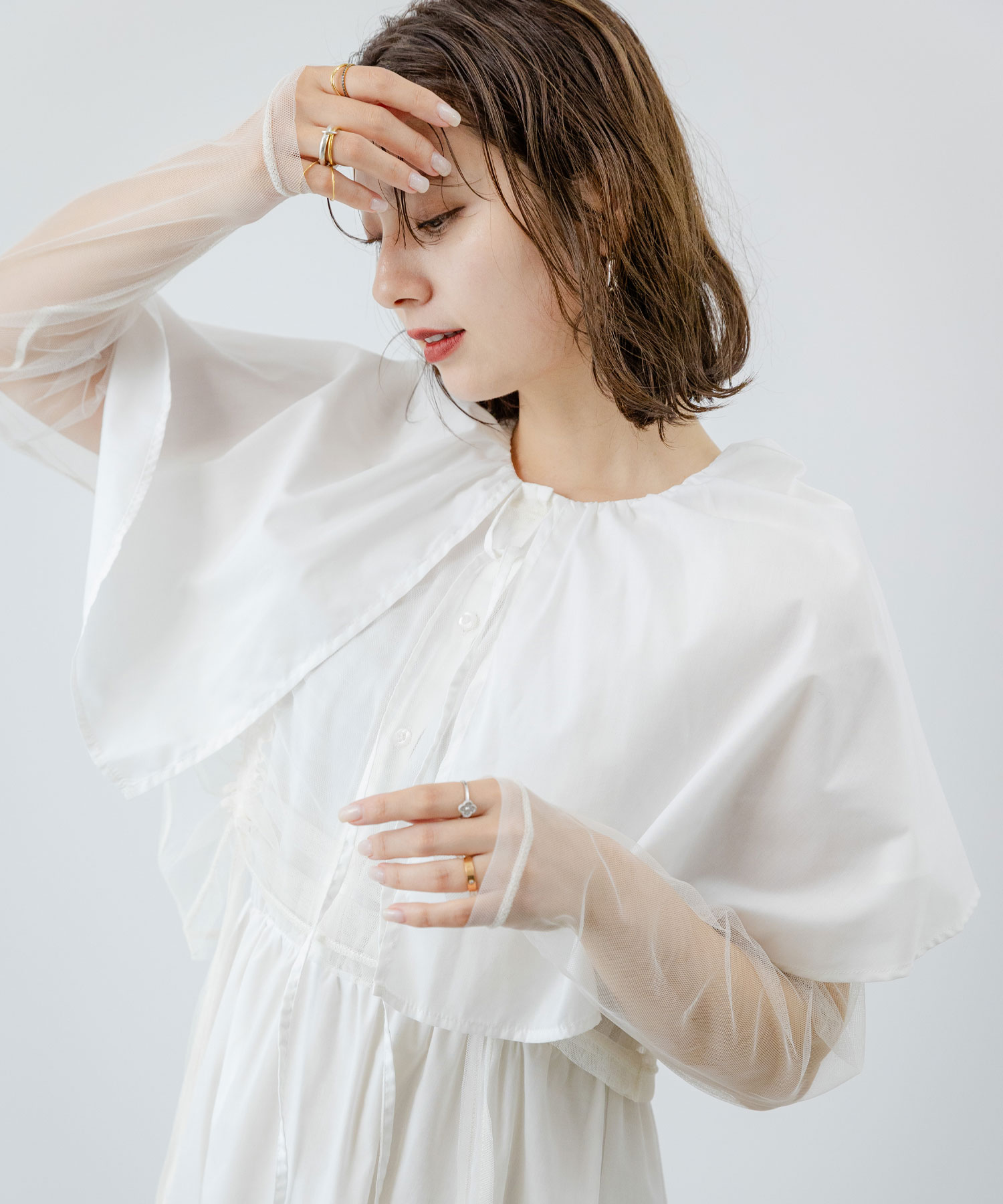 楽天市場】【SALE】ケープフレアロングワンピース レディース