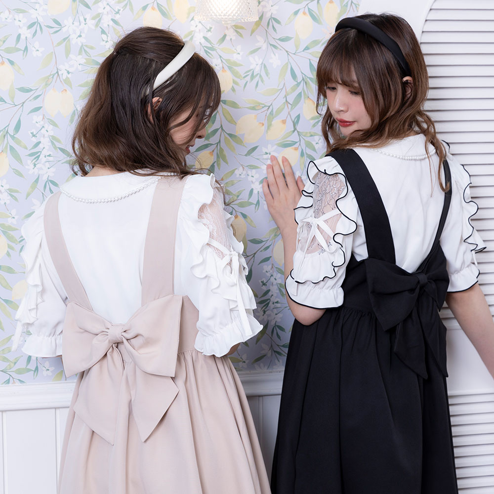 楽天市場】【SALE】バックリボンドレスミニジャンスカ レディース