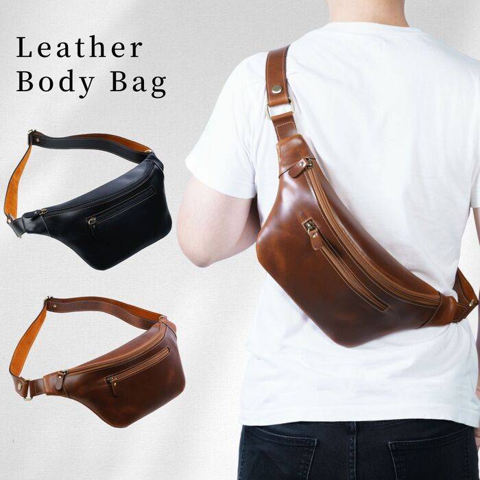 楽天市場】【在庫処分価格】ボディバッグ メンズ 本革 ウエストポーチ