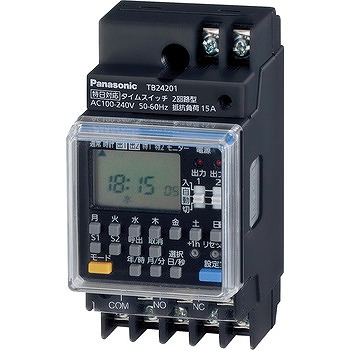 楽天市場】TB24201 パナソニック 年間式タイムスイッチ 盤組込用 電子