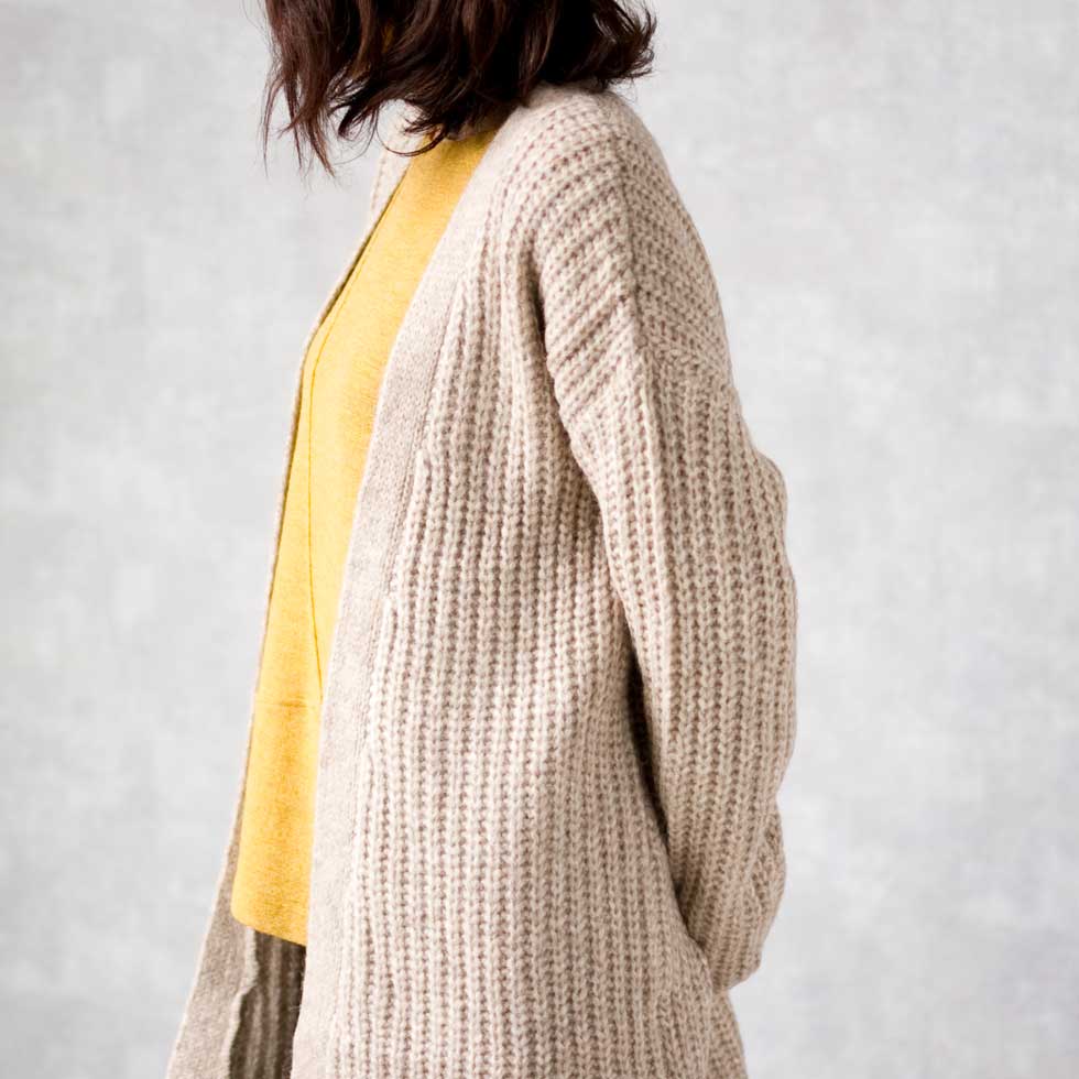 楽天市場】『アルパカ混ケーブルリブトッパーカーディガン』送料無料