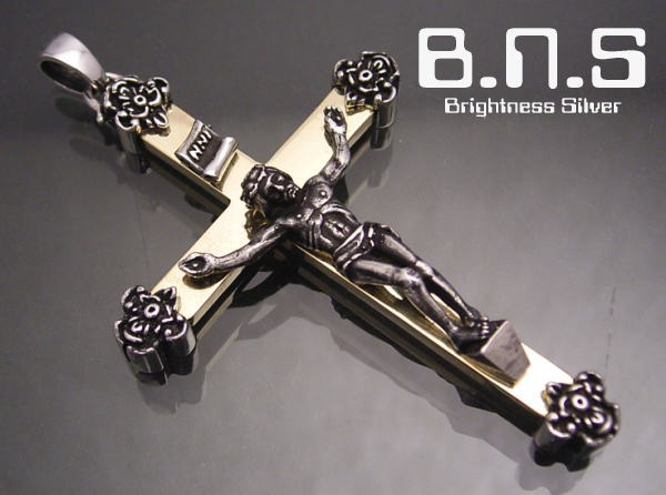 楽天市場】キリストクロスロザリオペンダント シルバー925＆真鍮