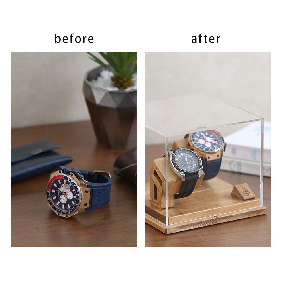 楽天市場】A+ (アクセントプラス) 腕時計ショーケース 2本用 スタンド