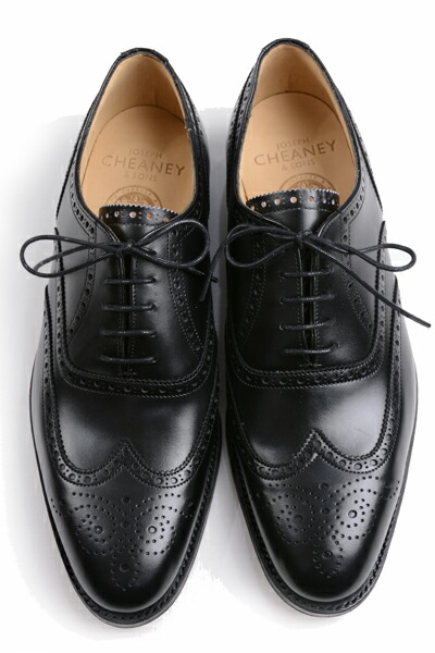 楽天市場】チーニー CHEANEY ウイングチップ ブロード2 ブラック