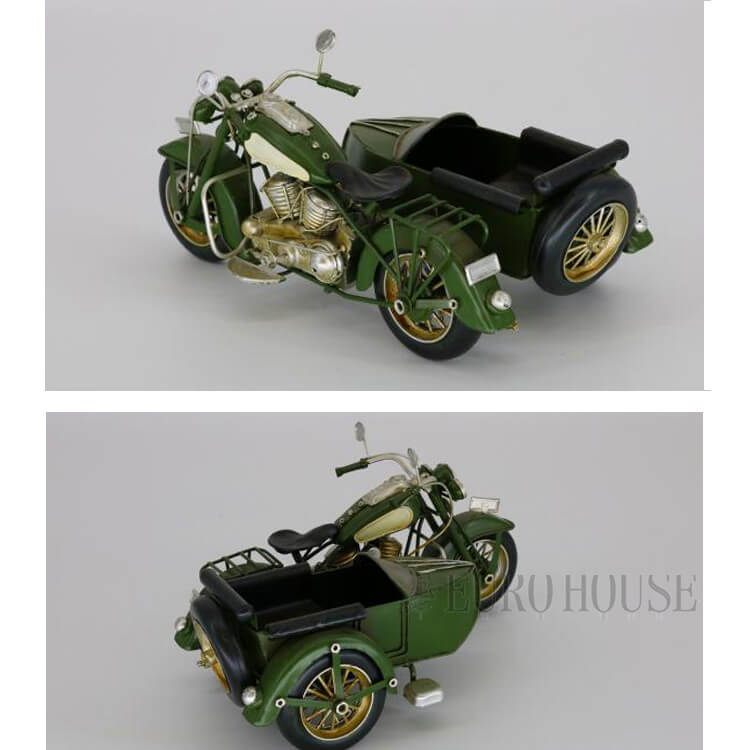 楽天市場】【送料無料】ブリキのおもちゃ バイク bike side car