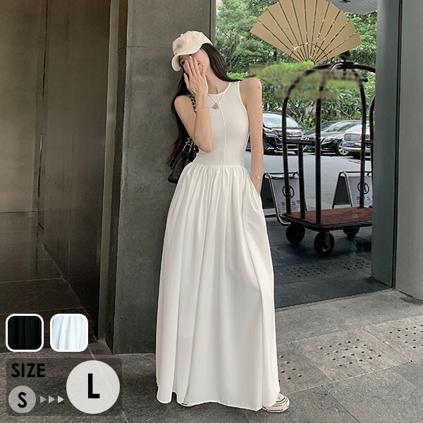 楽天市場】リゾートワンピース ノースリーブ 大人可愛い 夏ワンピース