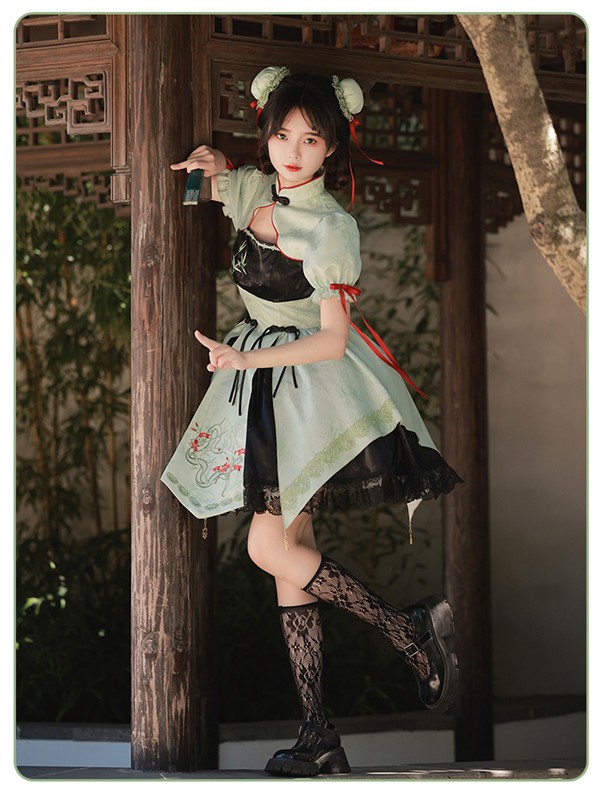 楽天市場】中華風 ロリータ チャイナドレス ワンピース Aライン Lolita