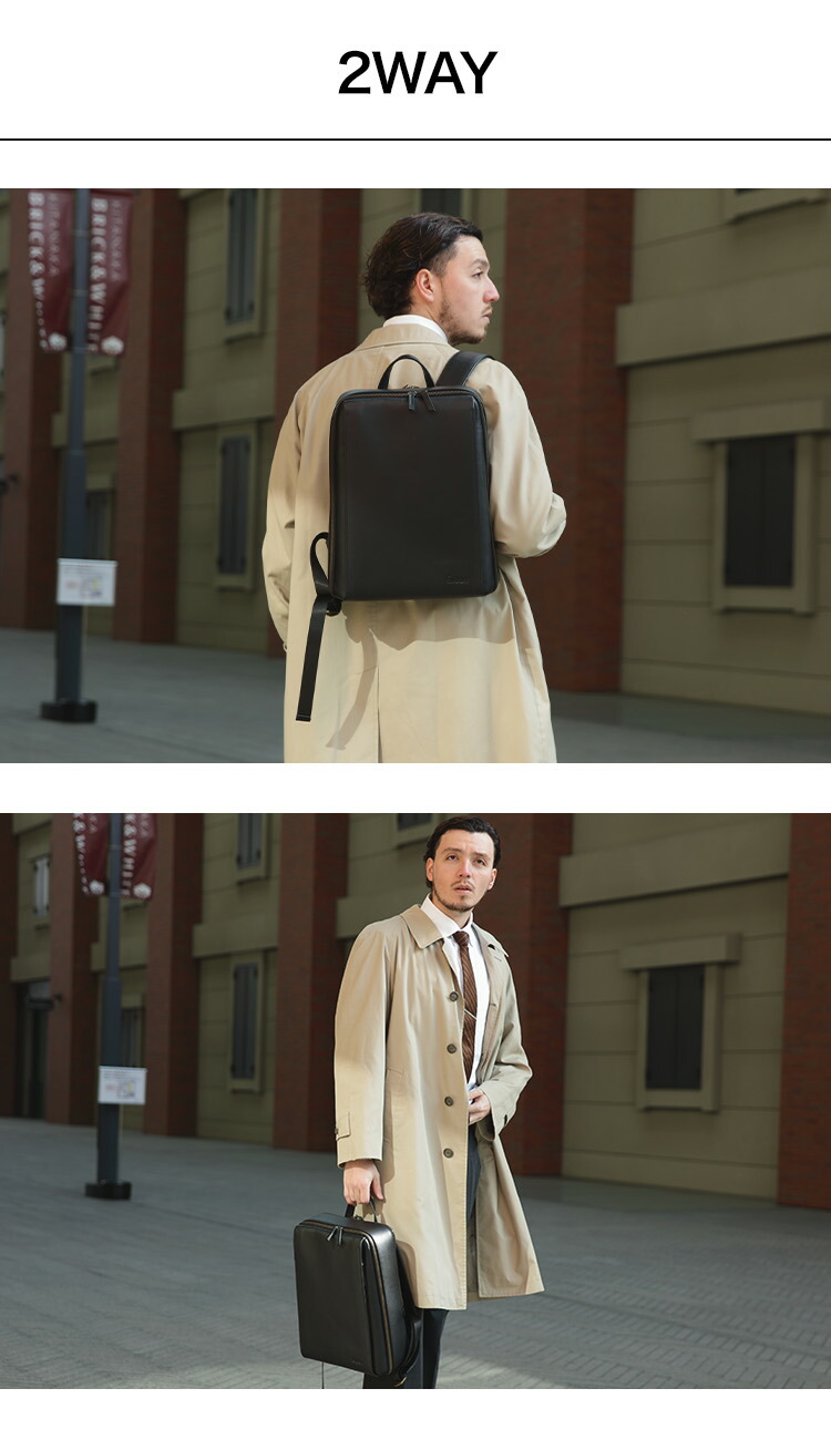 楽天市場】【14個の機能搭載！】 Evoon マルチビジネスリュックレザー