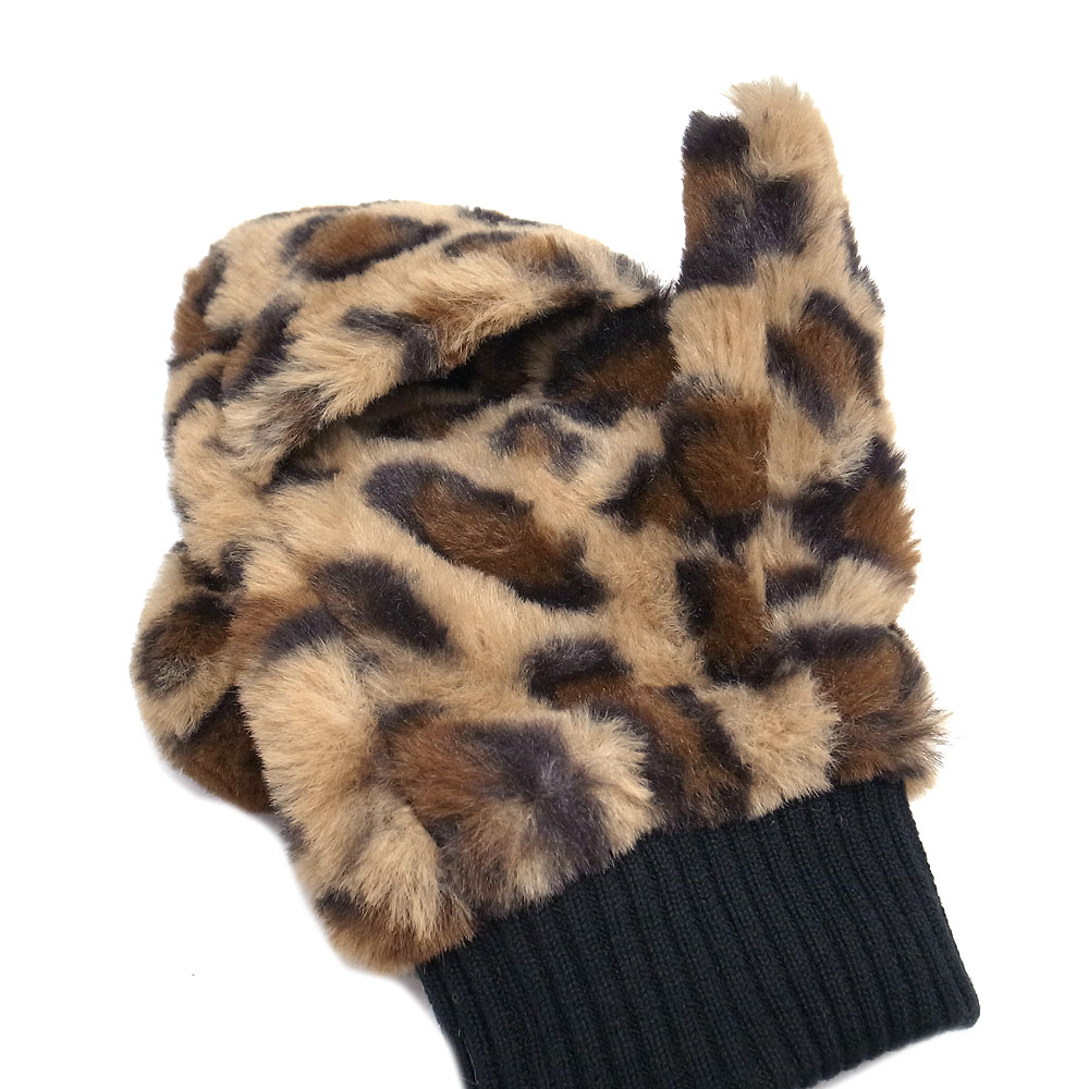 楽天市場】ミッキーマウス かわいいヒョウ柄 手袋 ウィンターアイテム