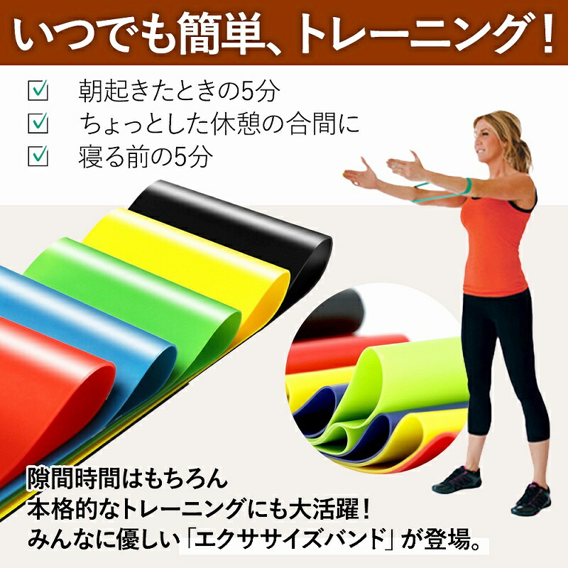 楽天市場】エクササイズバンド 5種セット 収納袋 筋トレ トレーニング