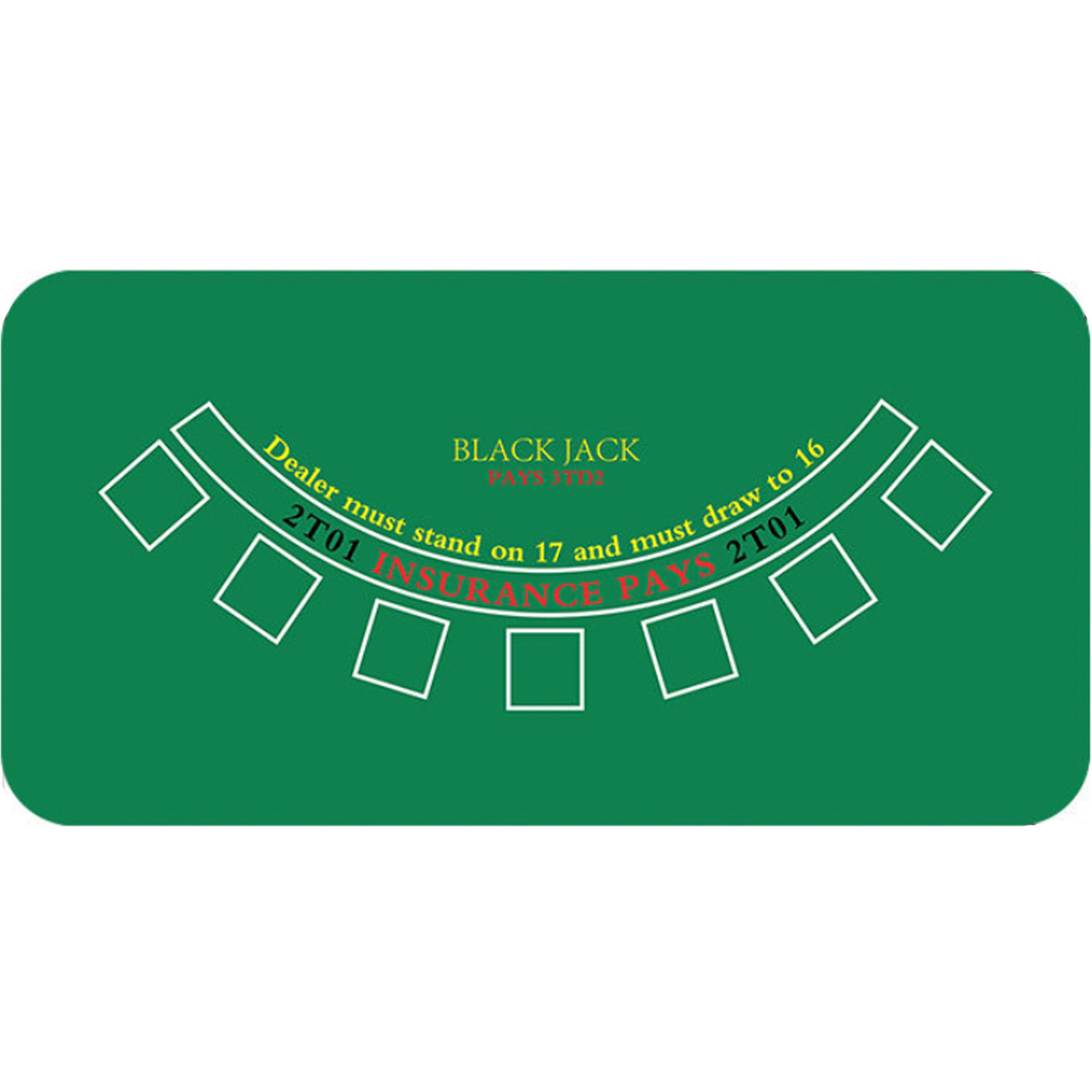 楽天市場】送料無料 ! ブラックジャックマット 120x60cm カジノ Black