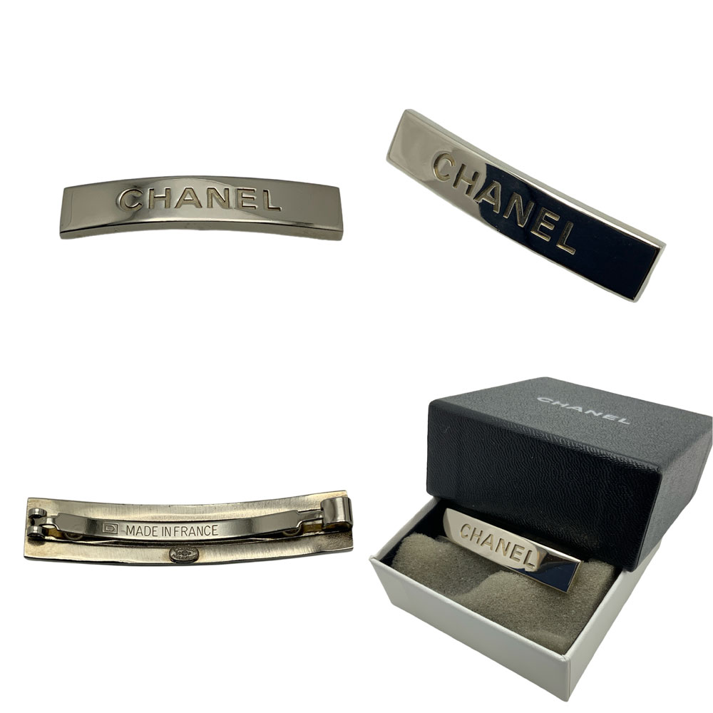 楽天市場】【中古】CHANEL （シャネル）ロゴプレート バレッタ メタル