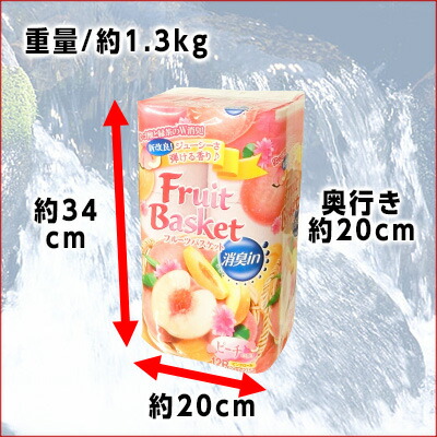 楽天市場】フルーツバスケット 消臭in トイレットペーパー ピーチの