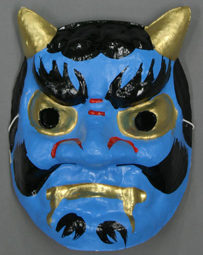 楽天市場】お面【青鬼】 ＜日本民芸品＞ w18116-02 ［おめん 祭 おに