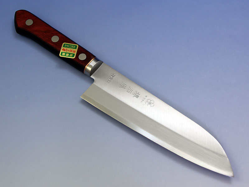 楽天市場】青紙スーパー本割込三徳包丁・刃の黒幕中砥石セット : e