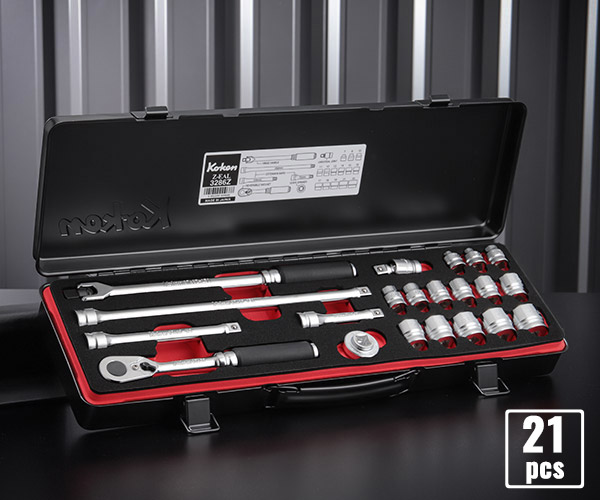 楽天市場】コーケン Z-EAL 9.5sq. 21点 ソケットレンチセット 3286Z Ko