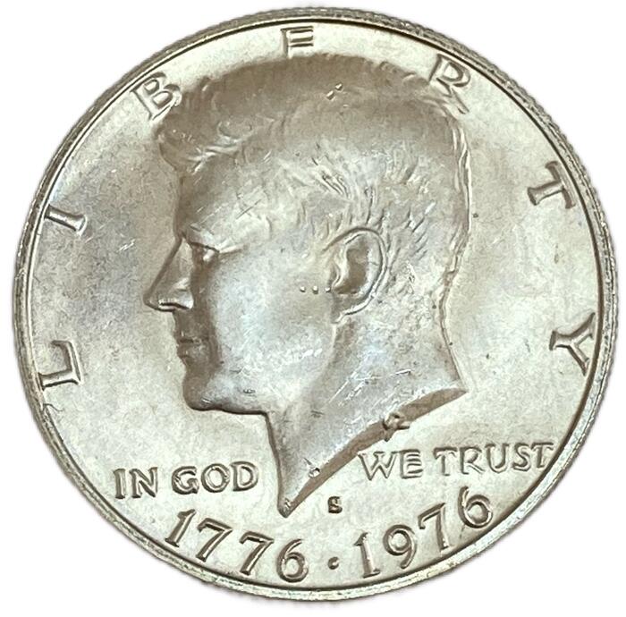 楽天市場】アメリカ銀貨 ケネディ 50セント 1776〜1976年 ハーフダラー