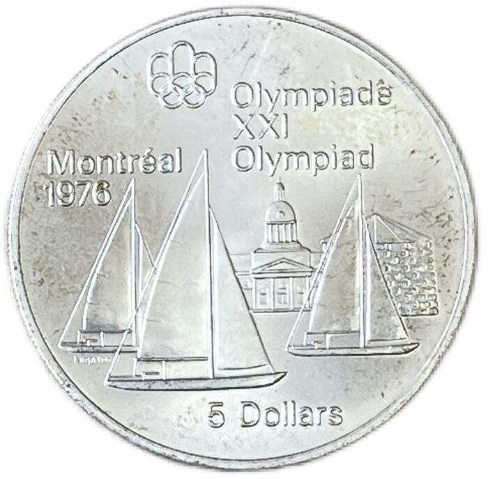 楽天市場】カナダ銀貨 モントリオールオリンピック 5ドル 記念銀貨 未