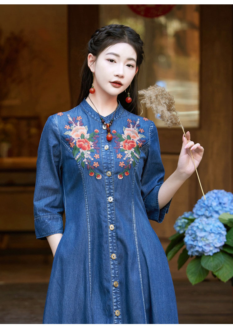 楽天市場】一部即納 秋 ガウンワンピース レディース 刺繍 ロング