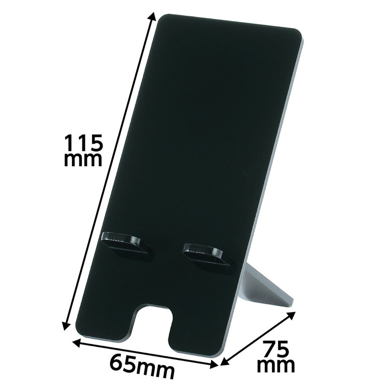 楽天市場】アクリルスマホスタンド 黒 1個入 / スマホホルダー