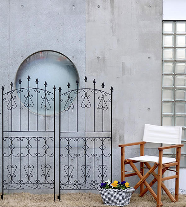 楽天市場】[送料無料]アイアンローズフェンス150 ロータイプ ダーク