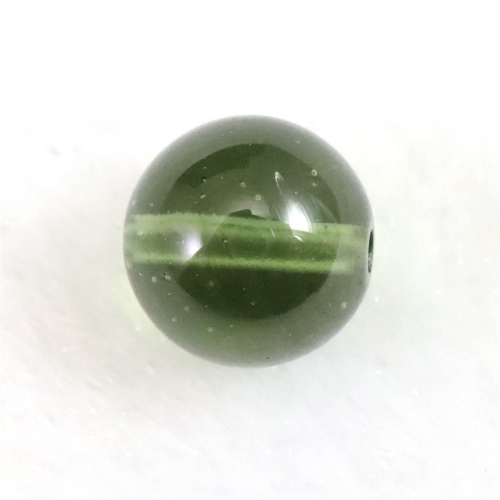 楽天市場】モルダバイトビーズ 8mm （1粒・現物） 鑑別済 3.46ct