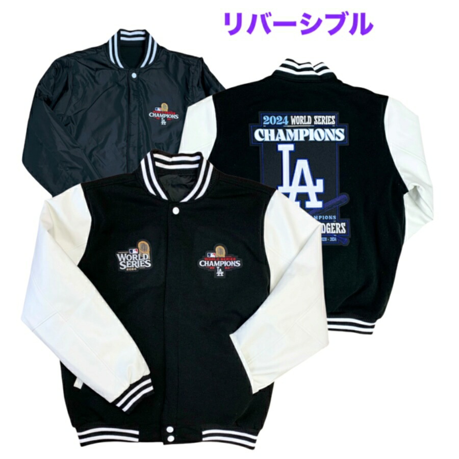 JHdesign 】MLB マーリンズ スタジャン 袖レザー Lサイズ JHdesign