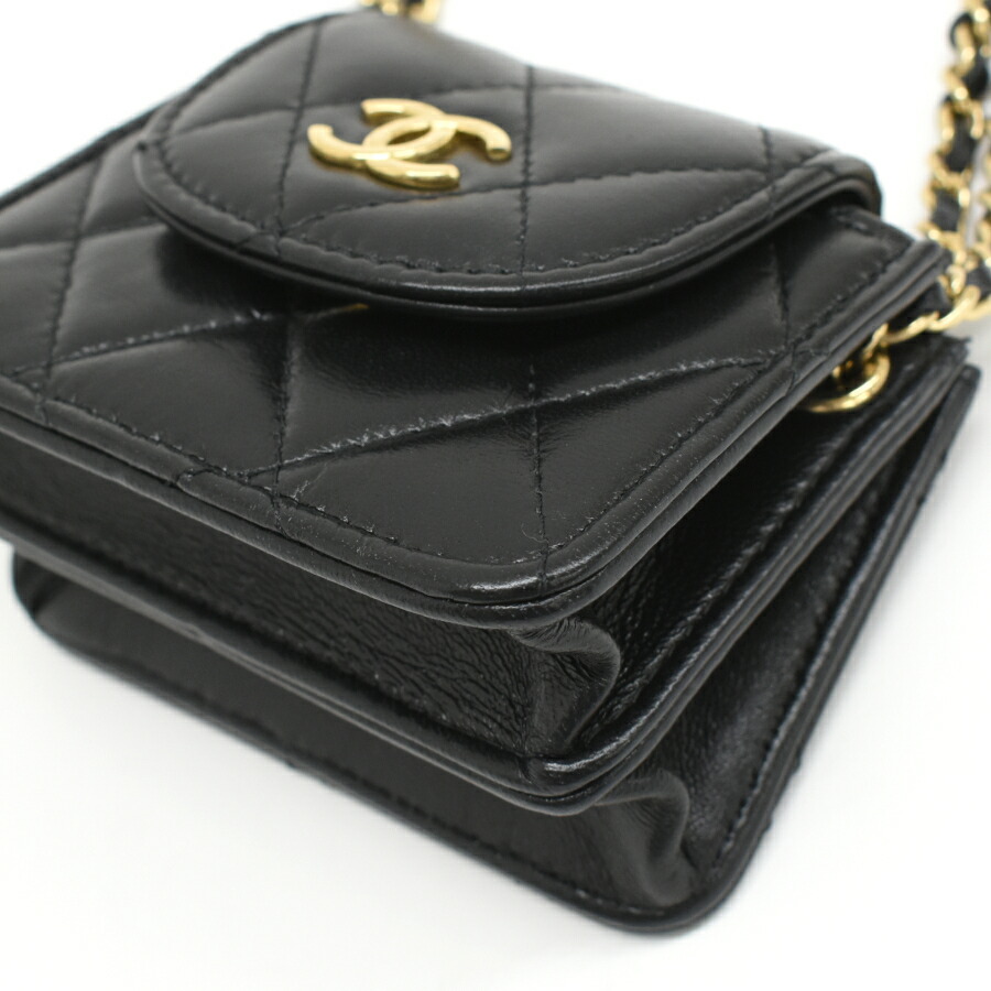 楽天市場】【中古】新品同様 シャネル ミニ チェーン クラッチ