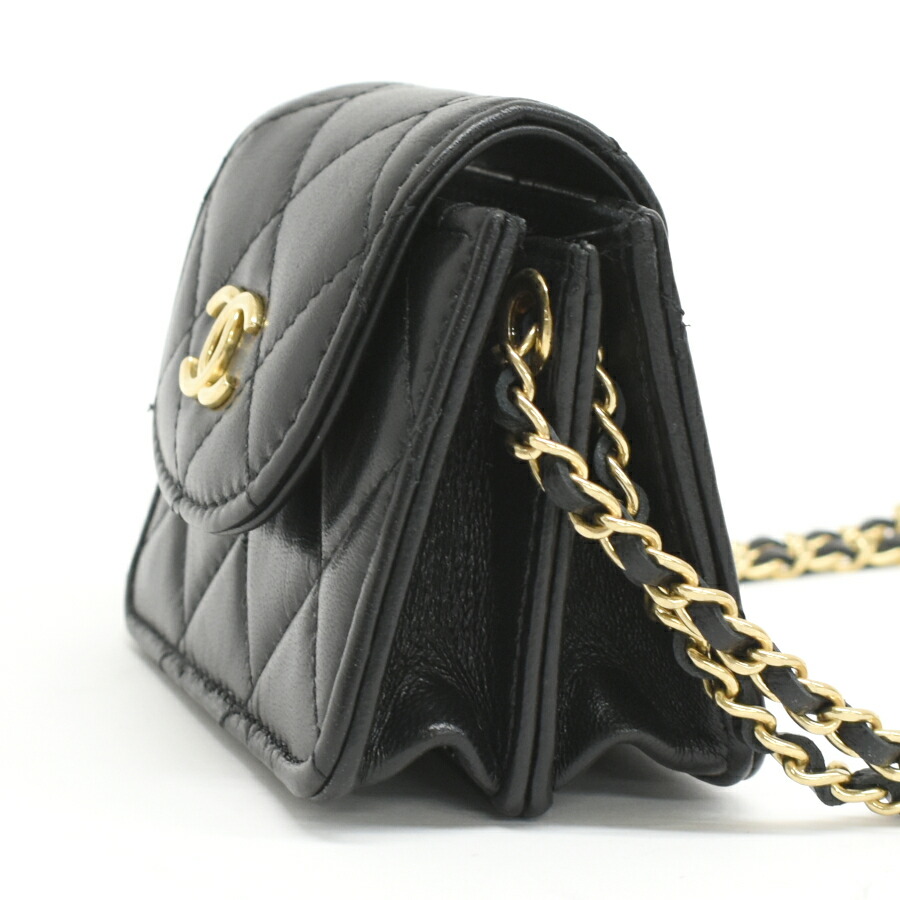 楽天市場】【中古】新品同様 シャネル ミニ チェーン クラッチ