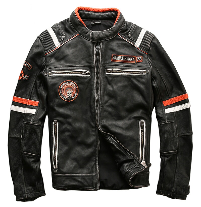 楽天市場】本革ジャケット レザージャケット メンズ バイクジャケット