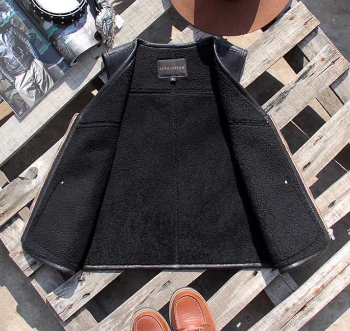 楽天市場】ムートンベスト 本革ベスト レザーベスト 冬用 メンズ