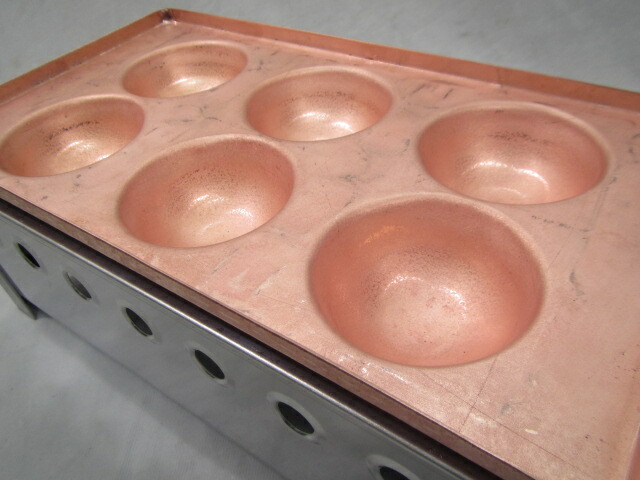 楽天市場】LPガス用 業務用 爆弾たこ焼き器 1連×6穴銅板たこ焼き機