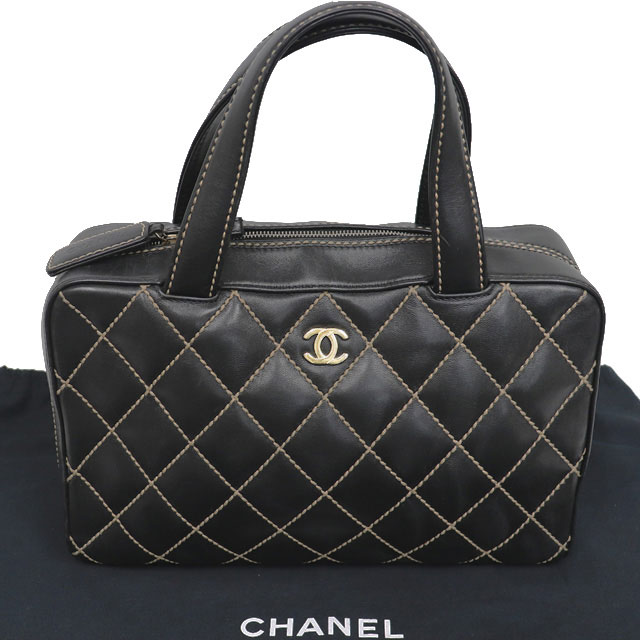 楽天市場】シャネル CHANEL ワイルドステッチ ハンドバッグ 黒