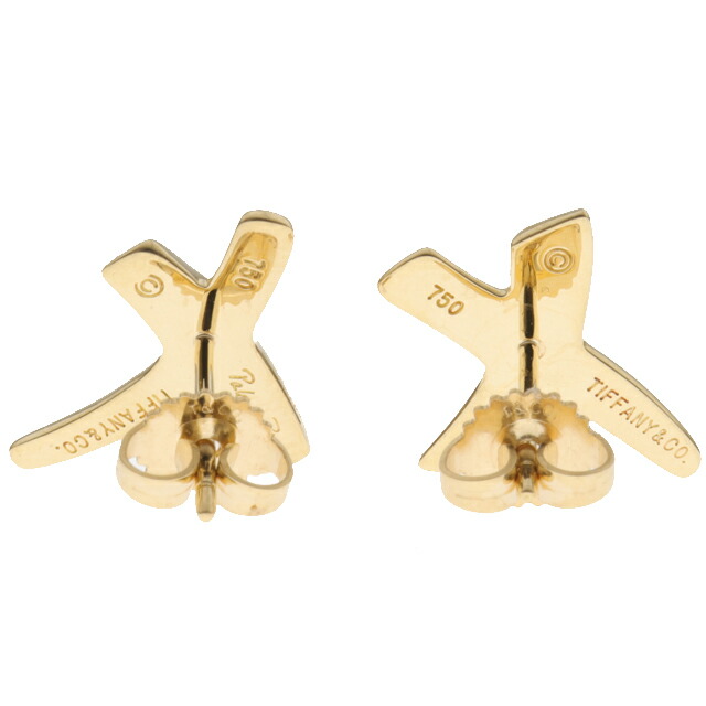 楽天市場】（新品仕上げ済）ティファニー TIFFANY キス ピアス K18 YG