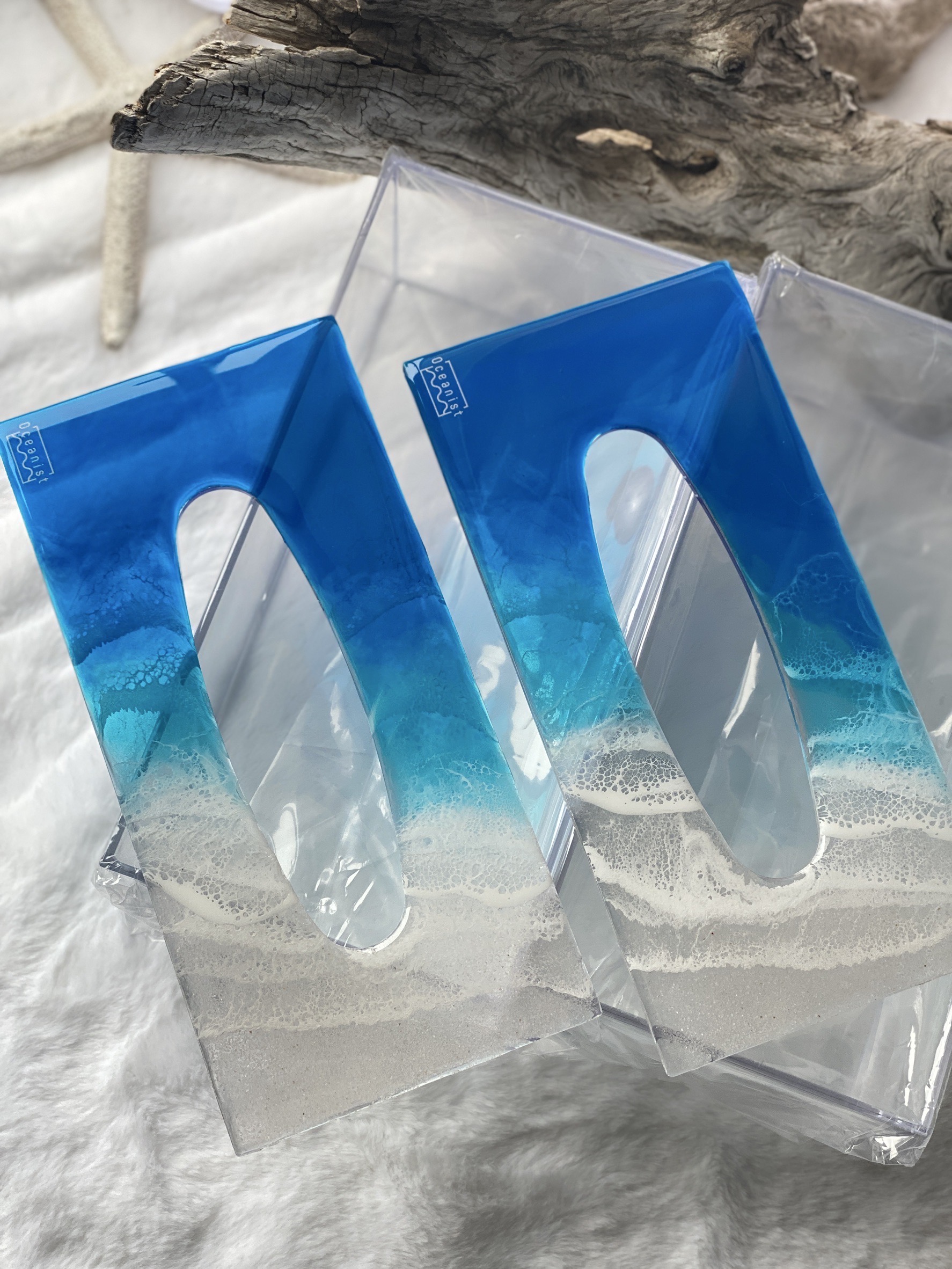 楽天市場】【オーシャンアート】 ティッシュボックス ブルー