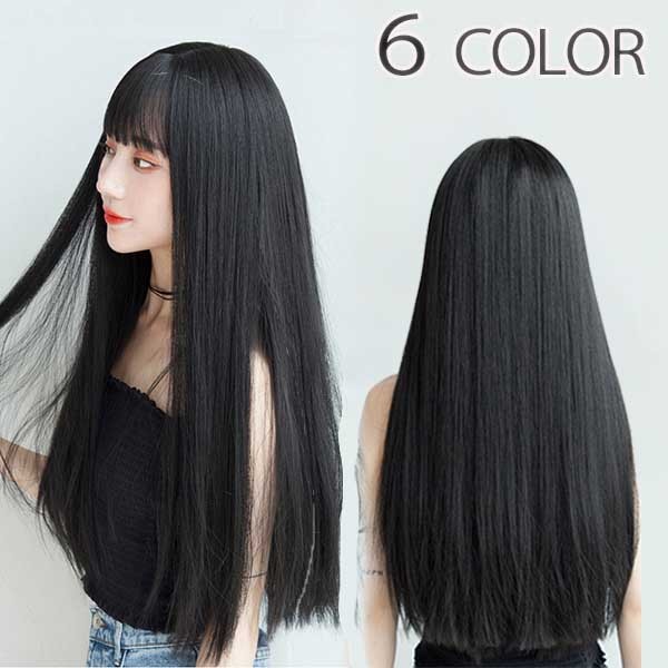 楽天市場】ウィッグ フルウィッグ 長髪 ブラック ロング ストレート